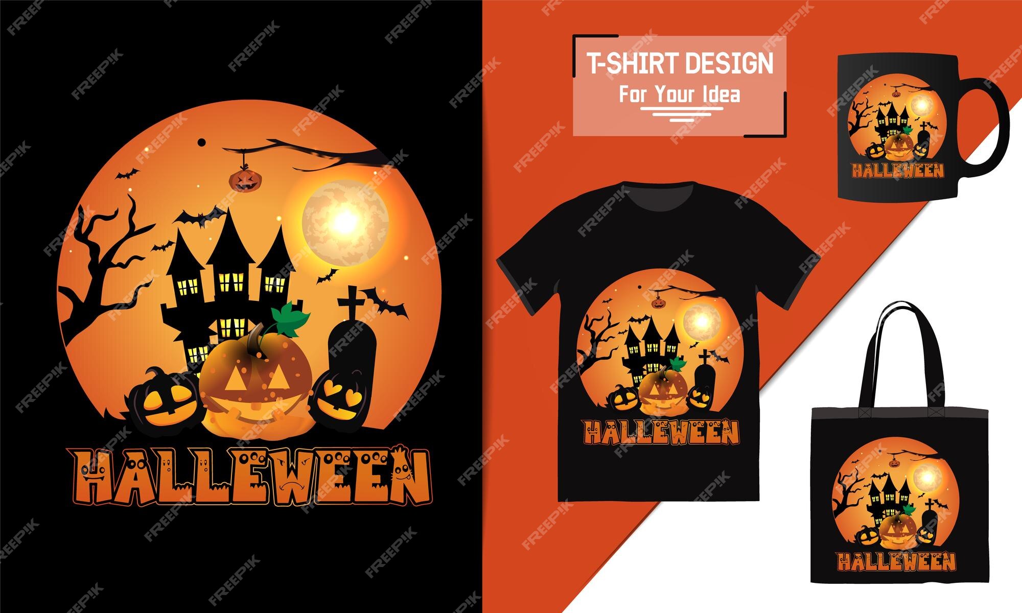 Premium Vector  Happy halloween t shirt design templates