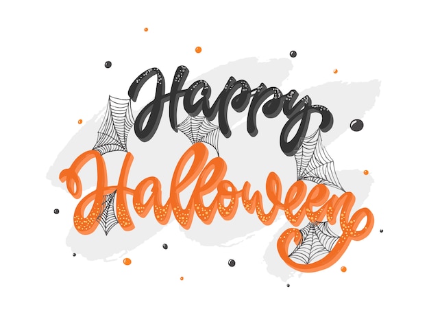 Vector happy halloween typografie