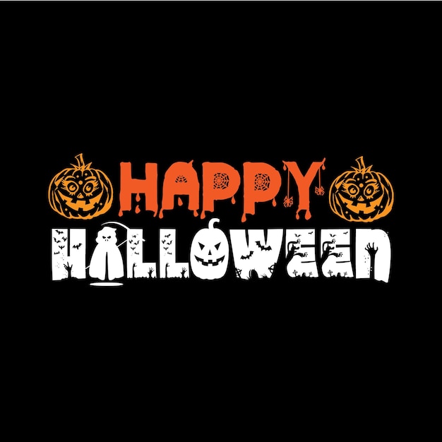 Happy Halloween typography lettering for t shirt