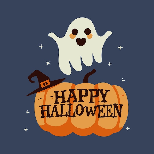 Vector happy halloween typography