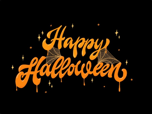 Vector happy halloween typography