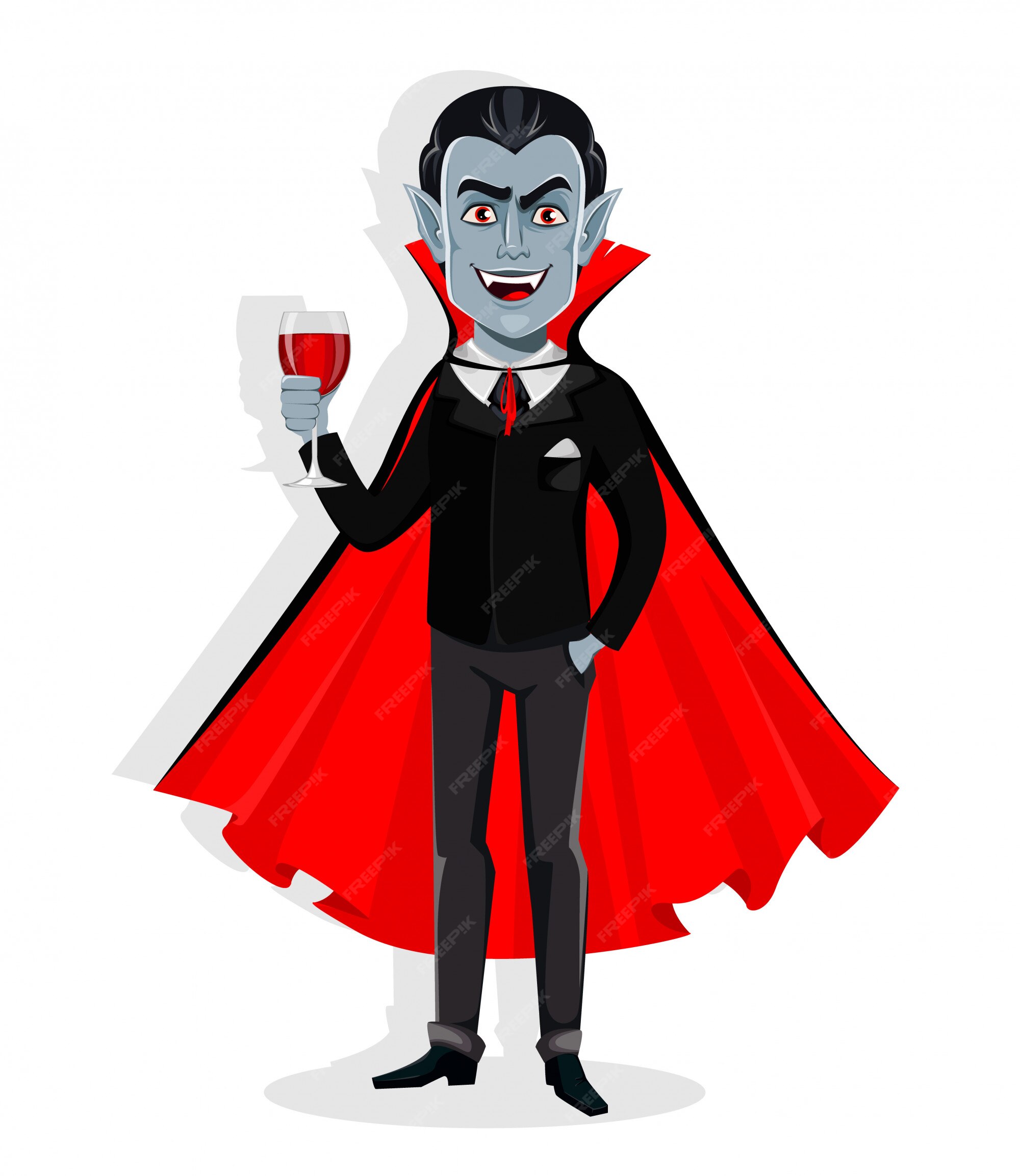 Premium Vector  Happy halloween. vampire cartoon character