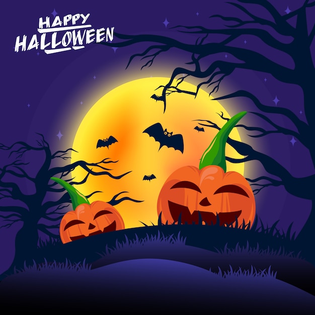 Vector happy halloween vector achtergrond