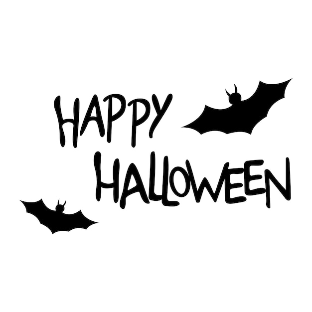 Happy halloween vector. holiday lettering for banner.