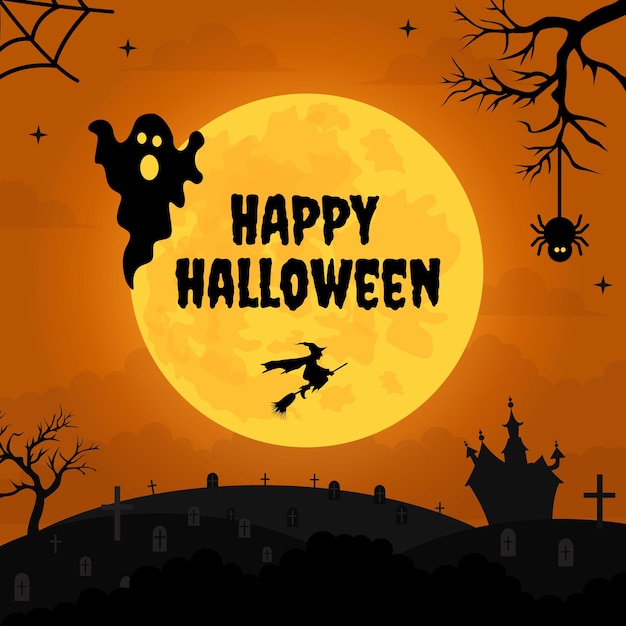 Happy halloween vector illustration design