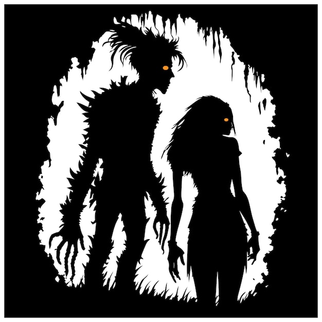 Vector happy halloween vector illustration halloween zombie vector scary zombie silhouette