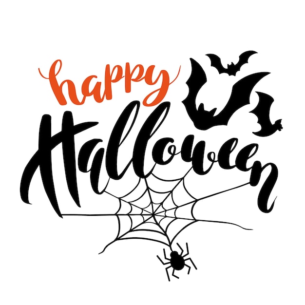 Happy Halloween vector lettering