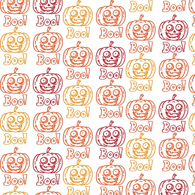 Happy halloween vector seamless pattern.