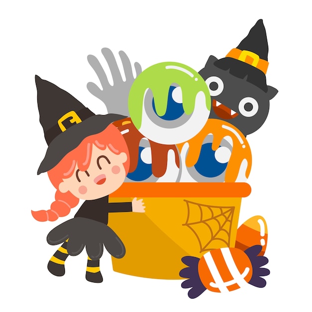 ハッピーハロウィンベクトル。