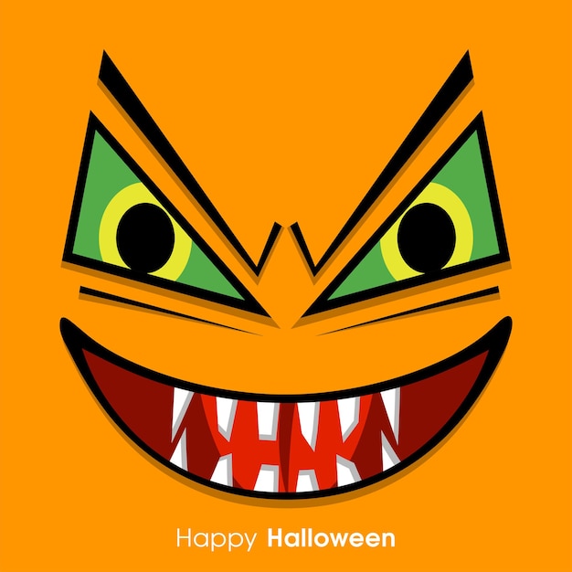 Happy halloween-wenskaart voor de viering van festival