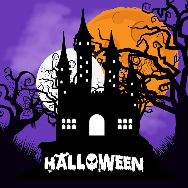 Happy Halloween with creative design vector