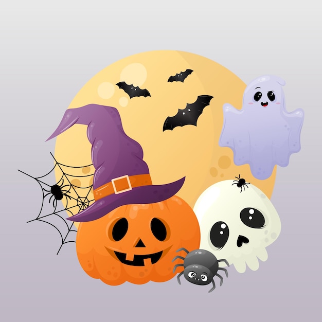 Vector happy halloween