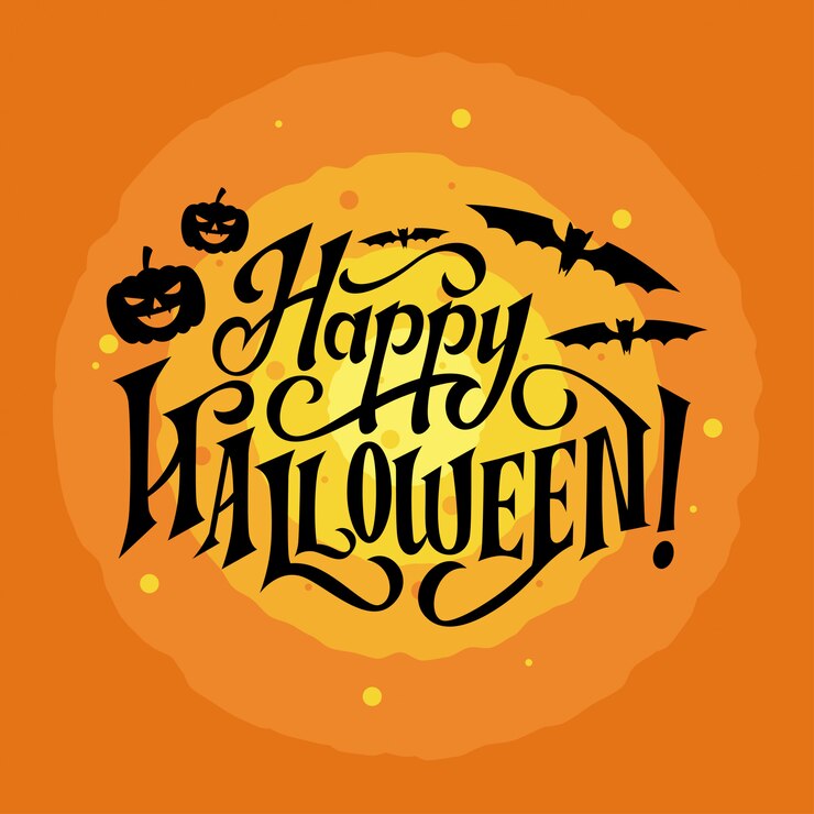 Vector 행복한 halooween 글자