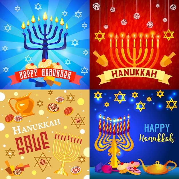 happy hanukkah background