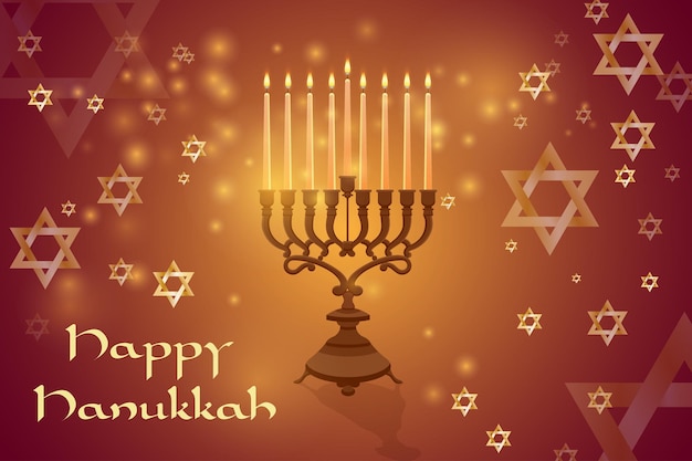 Подсвечник Happy Hanukkah с девятью свечами