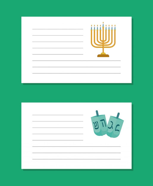 Happy hanukkah celebration cards