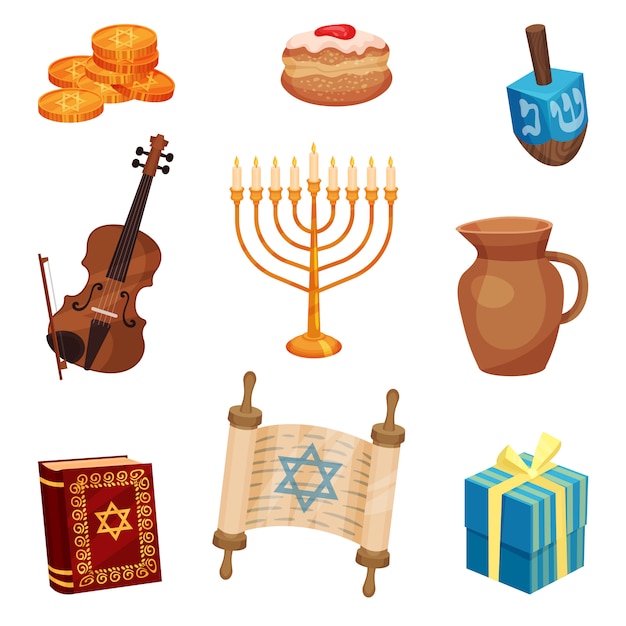 Felice concetto di hanukkah. tradizioni e cultura ebraica.