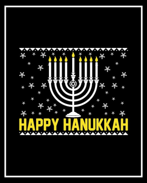 Happy hanukkah day t-shirt design