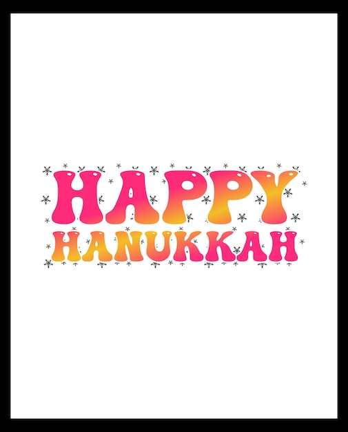 Vector happy hanukkah day t-shirt design