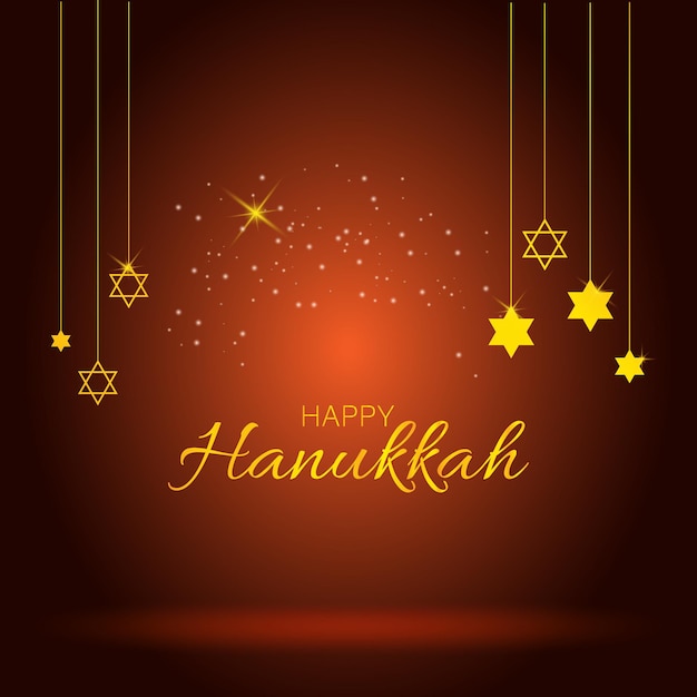 Happy hanukkah jewish festival of lights scene with people happy families with children