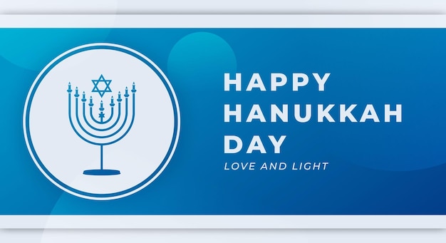 Happy hanukkah love and light vector design illustration for background poster banner advertising