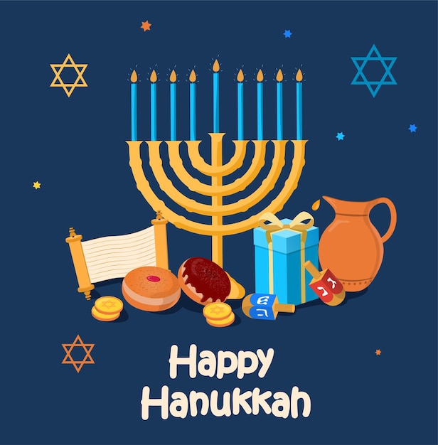 Felice poster di hanukkah