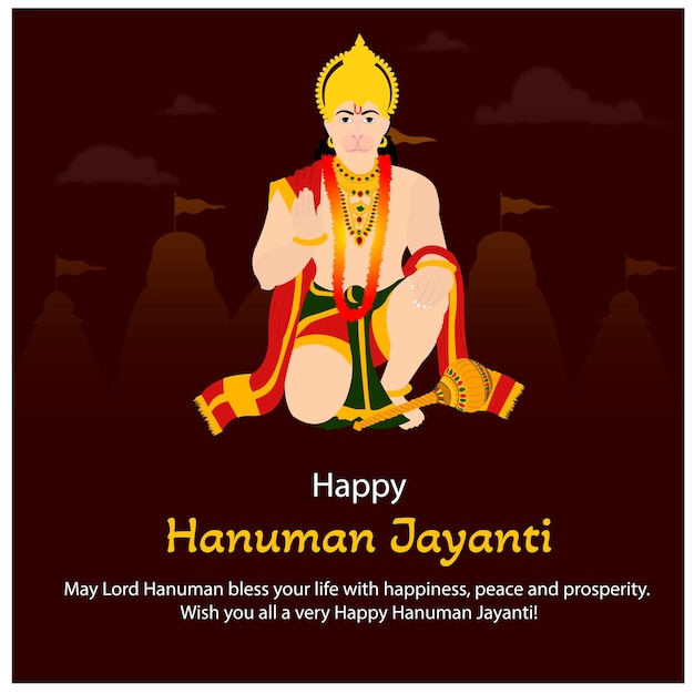 해피 Hanuman Jayanti 크리에이 티브 벡터 일러스트 레이 션