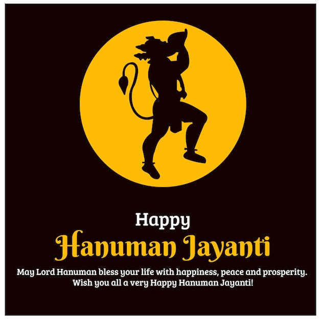 해피 Hanuman Jayanti 크리에이 티브 벡터 일러스트 레이 션