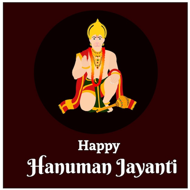 Happy Hanuman Jayanti Creative Vector Illustration