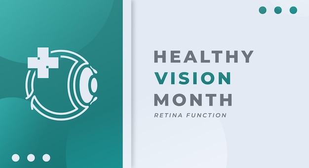 Happy Healthy Vision Month Celebration Vector Design Illustratie voor Achtergrond Poster Banner