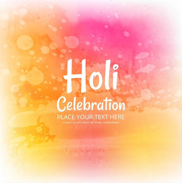 Happy holi on abstract colorful splash background