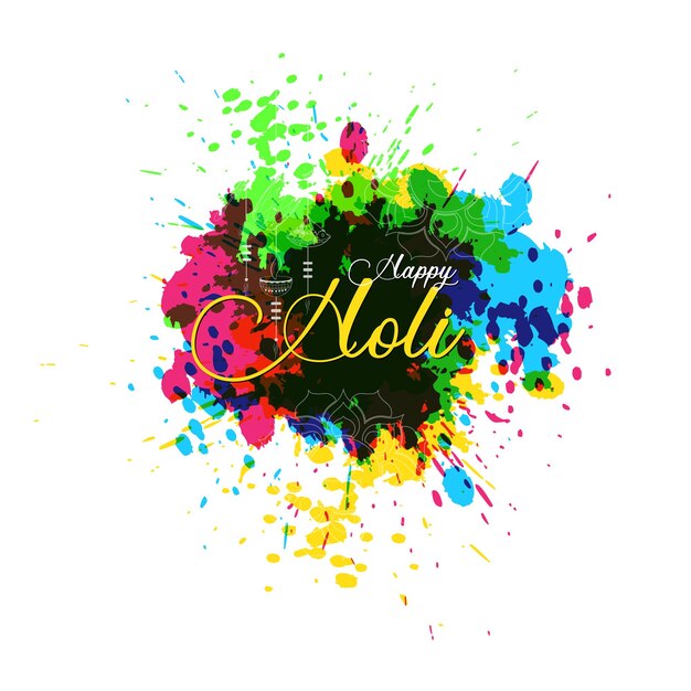 realistic holi illustration