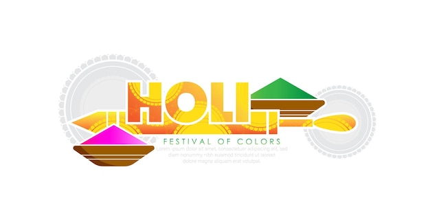 Holi의 Happy Holi-추상 삽화.