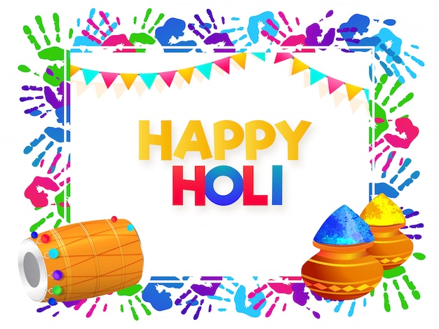 Happy Holi Background.