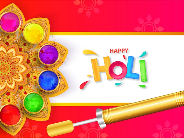Happy Holi Background.
