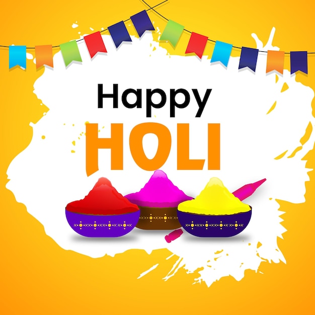 Happy Holi Banner Design