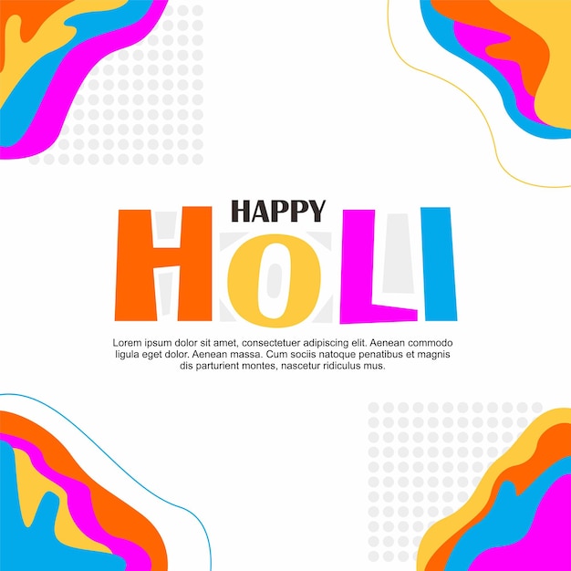 Happy holi banner template