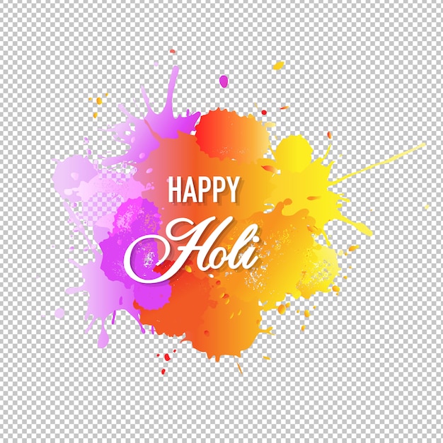 Happy holi card con forma di blob