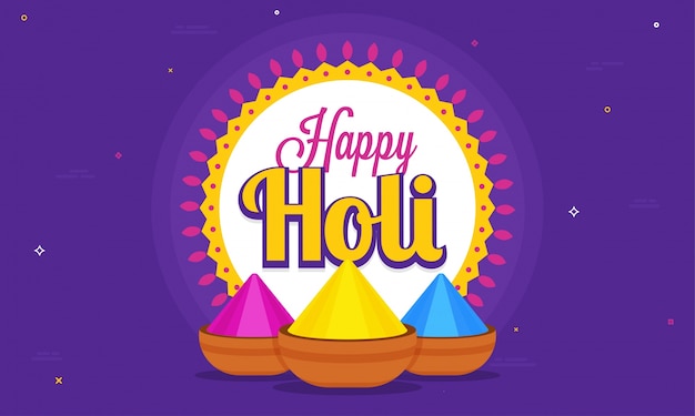 Happy holi celebration design