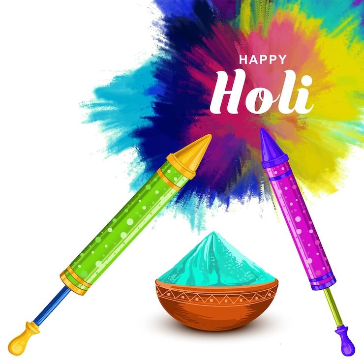 वेक्टर happy holi colorful background for festival of colors design