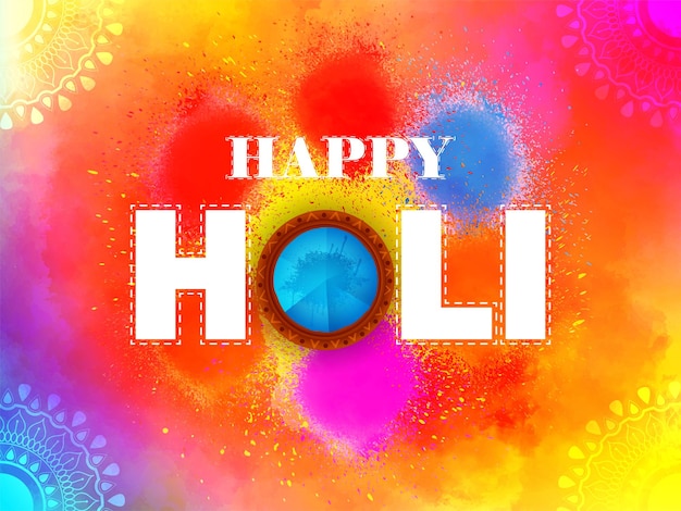 Happy holi design concept