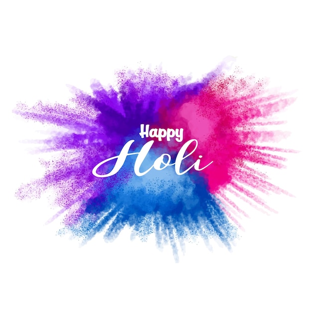 Vector happy holi festival bright colorful color splash decorative design