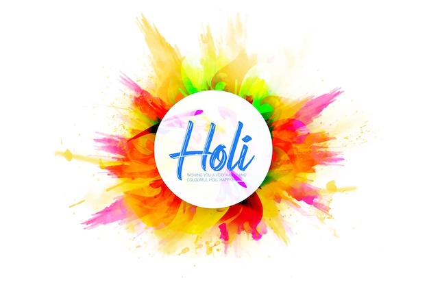 Vector happy holi festival of colors illustration of colorful gulal for holi,