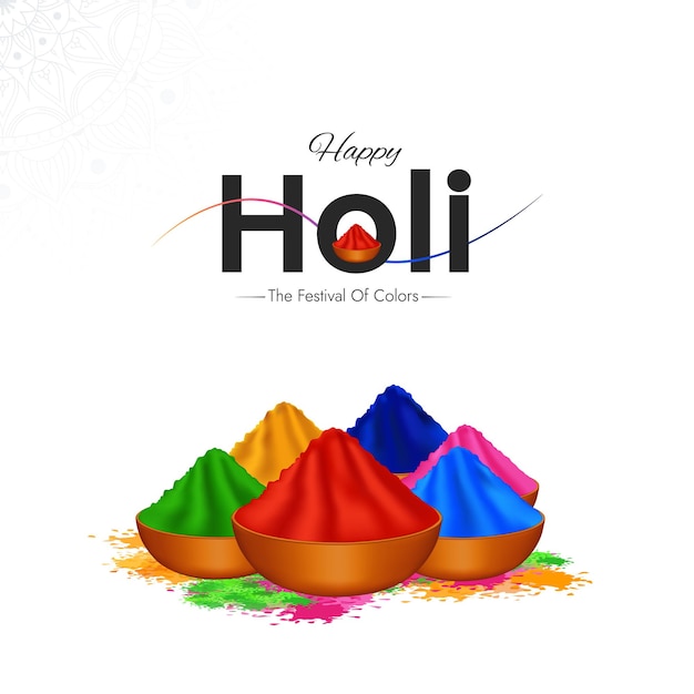 Happy holi the festival of colors social media post