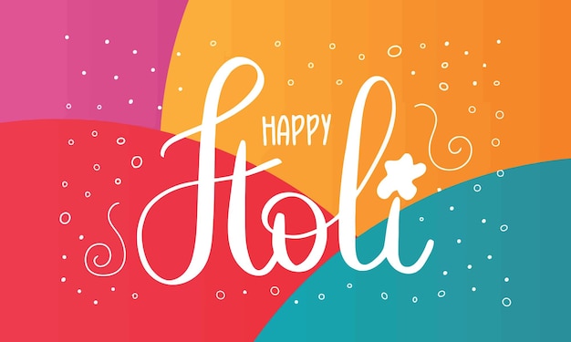 Vector happy holi festival of colours phagwah annual hindu spring festival celebrated