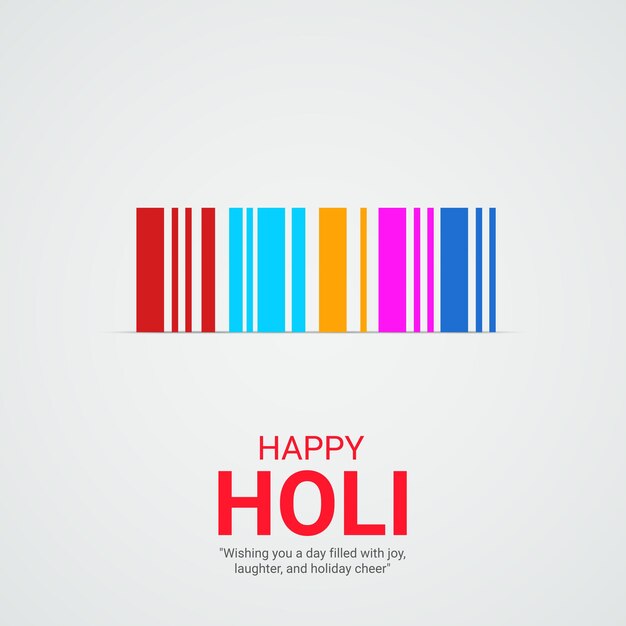 Vector happy holi festival creative ads for social media 3d vector