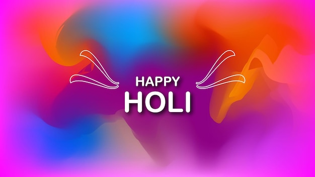 Happy Holi festival design Colorful festival banner design Colorful background of Holi poster