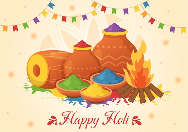 Vector happy holi festival illustration