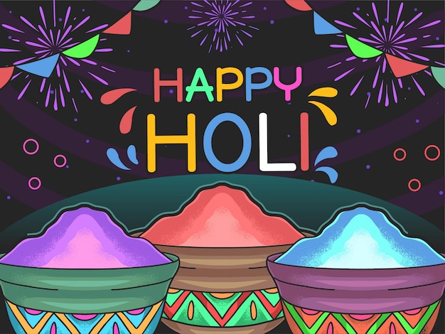 Vector happy holi festival of love