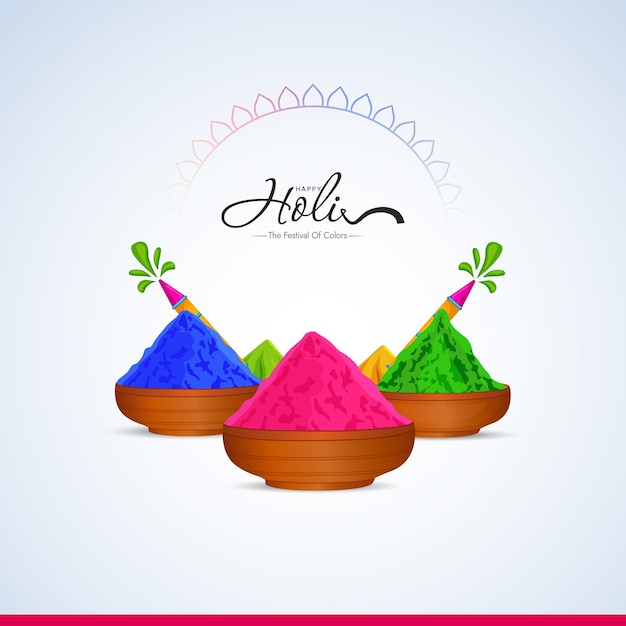 Vector happy holi festival poster template